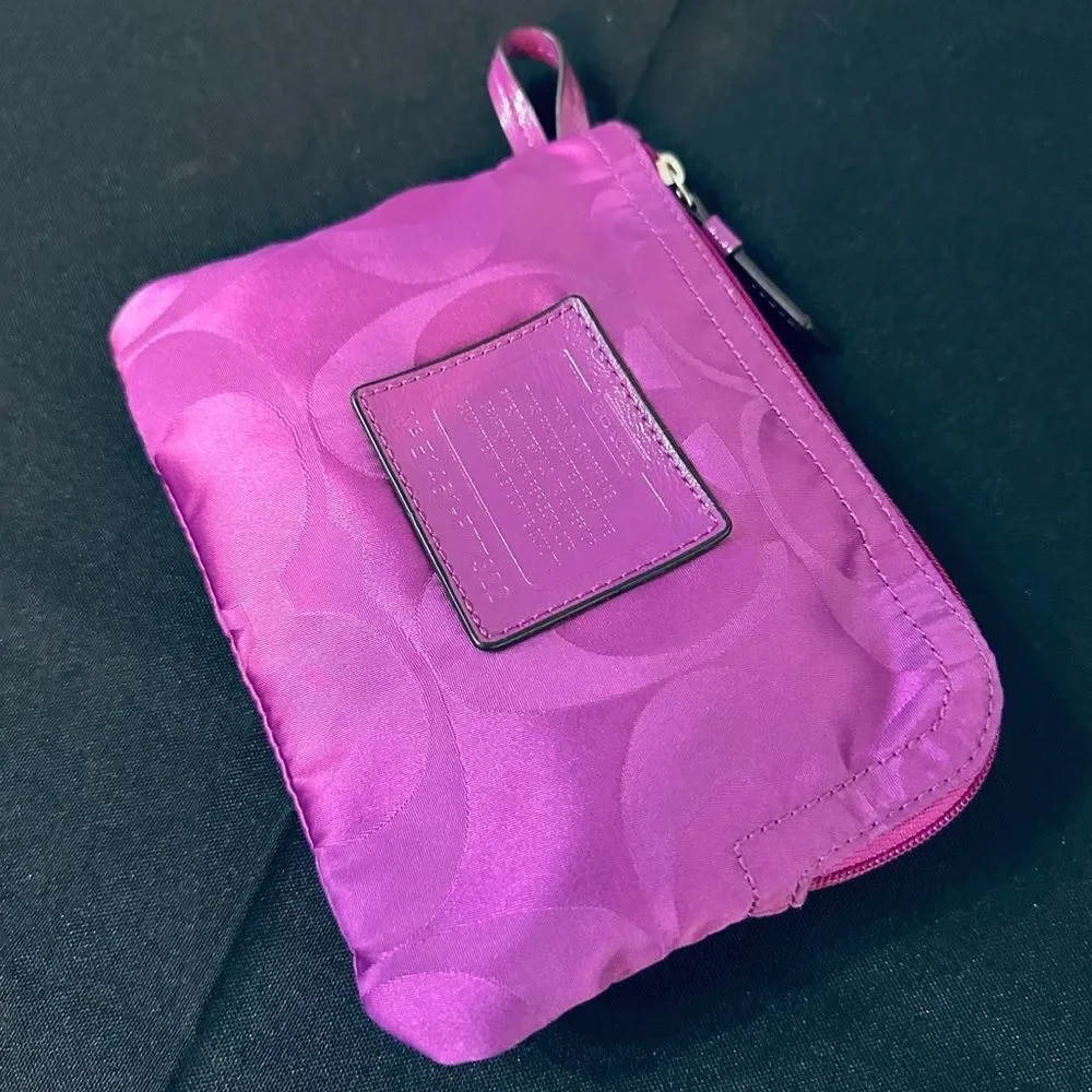 Coach Vibrant Purple Logo Pouch